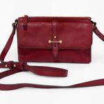 Vince Camuto Women's Deep Red Leather Small Crossbody Bag Photo 0