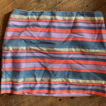 J Crew rainbow metallic striped business casual 10 skirt Gold Photo 0