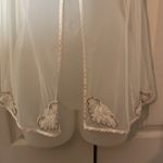 Victoria's Secret Cream Semi Sheer Padded Cup Open Front Lace Trim Cami Top 34B Photo 8