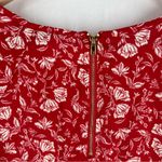 PaperMoon  Larie Tie Sleeve Red‎ Floral Print High Low Chiffon Blouse NWT Size L Photo 8