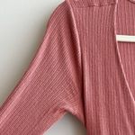 Urban Outfitters  Ribbed Wrap Long Sleeve Dress, Dusty Rose, Size Medium Photo 5