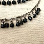 Claires double stranded silver tone black beaded necklace Photo 1
