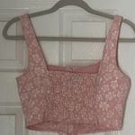 Wild Fable  Pink Floral Cropped Corset Style Top Button Front Size Juniors Small Photo 1