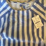 NWT J. Crew Factory Striped Mini Dress Women's Sz 00 Blue & White Faint Make Up Photo 6