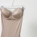 Spanx [] Beige Suit Your Fancy Strapless Cupped Mid Thigh Bodysuit Shapewear XL Photo 10