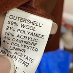 ZARA  Faux Fur Wool Cashmere Blend Waistcoast Vest Long Burgundy Rust size Medium Photo 9