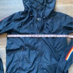 Zyia  Navy Blue Rainbow Athletic Windbreaker Jacket S Photo 6