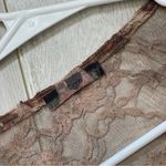 Y2K Lace Dress sheer mesh long sleeve bodycon womens Brown (small) romantic club Tan Photo 1