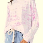 Free People  Pastel Pink Tie-Dye Long Sleeve Top Photo 0