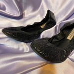 Juicy Couture Black Thea Quilted Ballet Flats embossed faux leather round toe Photo 3