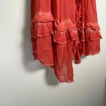 Free People Aphrodite Womens Orange Tie Dye Asymmetrical Boho Ruffle Dress XS Photo 1