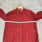 Chico's Chico’s Poplin Cutwork Shirt Button Front Longsleeve Lace in Rust Orange Size 6 Photo 13