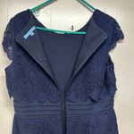 Antonio Melani Royal Blue Sheath Dress Flutter Cap Sleeves Photo 11