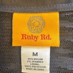 Ruby Rd. 2 piece Black Sheer Zebra Print Top Size M Photo 7