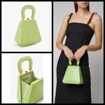 STAUD ππ Kenny Bag Pistachio Crocodile Embossed Photo 2