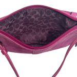 Coach Vintage 90ās: ā Suede Turnlock Wristlet Bag ā Magenta + Silver Hardware ā Photo 11