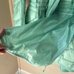 Free People coat Patricia poncho hoodie snap jacket sides NWT small green mist Photo 11