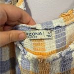 Arizona Jeans Purple and orange  co gingham‎ midi dress Photo 2