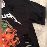 NWT Metallica vintage cropped distressed tee Black Size M Photo 4