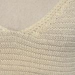 Sabo Skirt  M Knit Sweater Tank Swank Top Sleeveless Shell Cream Linen Cotton Photo 2