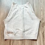 Madewell  Crochet-Trim Crop Sweater Tank in Lighthouse White Size XS NWT Photo 9