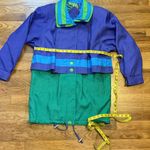 None Women’s 80s Replica Retro Vintage Inspired Purple Green Windbreaker Coat Jacket Photo 4