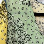 True Craft  Multicolor Patchwork Mini Dress tunic L v-neck flowy flutter sleeve Photo 6