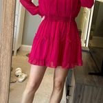 Nsr Hot Pink Long Sleeve Dress Photo 0