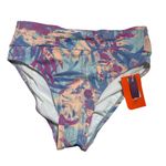 Freely Womens High Waist Swim Bottom Size S Multicolor Blue Pink Photo 0