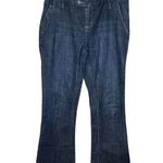 The Limited  917 Women Jeans Flared Leg Mid-Rise Stretch Dark Wash Denim Blue‎ 8R Photo 0