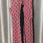 Lulumari Pink Black Floral Sleeveless Dress Photo 4