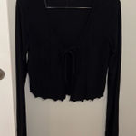 Garage Black Long Sleeve Crop Top Corset Photo 0