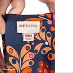 Merona Navy Orange Pattern Sleeveless Top Size Medium Photo 2