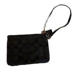 Coach Mini Monogram Black Clutch Card Wallet Wristlet Photo 2