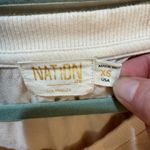 Nation Ltd  Velvet Silk Nadira Pullover Long Sleeve Shirt Womens‎ XS Cream Photo 8