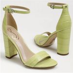 Sam Edelman  Yaro Block Heel Sandal Green Size 8‎ Open Toe Spring Pastel Photo 9