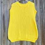 Voyageur by Mersea yellow knit sleeveless sweater vest made in Italy 100% cotton Size M Photo 2