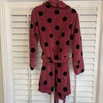 PINK - Victoria's Secret Pink Victoria’s Secret Mauve With Black Polka Dots Robe Size M/L Photo 1