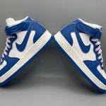 Nike Women's Air Force 1 '07 Mid - Classic White and Military Blue Size 6.5 Photo 7