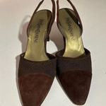 Yves Saint Laurent Brown Slingback Pumps Sz 9M Photo 0