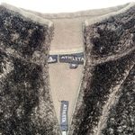 Athleta Womens Medium Polartec Jacket Green Fleece Lined 1/4 Zip Fuzzy Pullover Photo 7