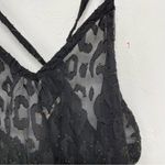 Miken Swim Black & Gold Animal Print Strappy Midi Swim Cover Up Sheer M Sheer Size M Photo 2