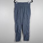 Fabletics  Women's Ultra High Waisted Piped Nylon Pant Grey Sz M Photo 4