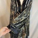 Lane Bryant Women 18 20 Top Blouse Long Sleeve Black Paisley Career Party Formal Photo 3