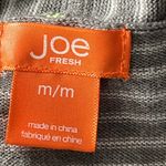 Joe Fresh  Cotton Blend Grey & White Striped Cardigan Sweater Size Medium Photo 5