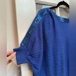 Guess by Marciano Guess Y2K Blue Metallic Shimmer Bodycon Dress with Sequin Accents Size Medium M Photo 1