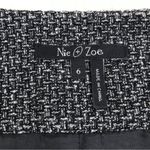 Nic+Zoe  Button Front Tweed Midi Skirt Gray A-Line Double Breasted Career‎ Size 6 Photo 4