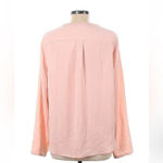 J.Crew | Blush Pink Long Sleeve V-Neck Classic Blouse Size Large L Photo 2