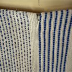 Halogen NWT Women Faux Wrap Skirt 4 Blue Ivory Textured Striped Fringe Office Photo 8