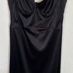ZARA  Women’s Black Pleather Corset Zip Up Dress XL Photo 0